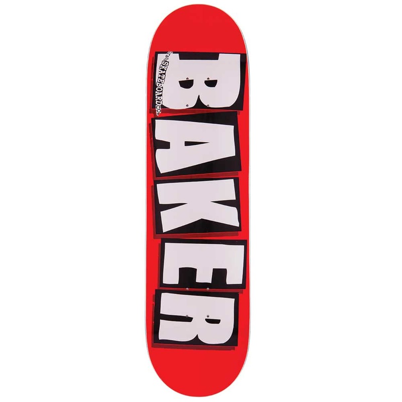 Baker Skateboard Brand Logo Red/Wht Deck 8″ Deck only 8.0