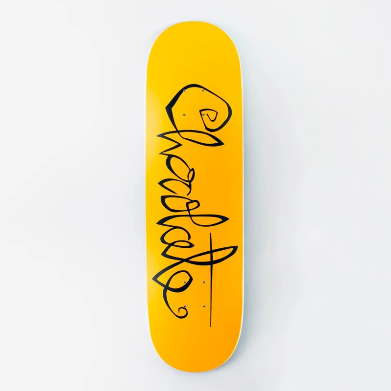 Chocolate 8.5″ OG Script Carl Aikens Deck – Orange 8.5″