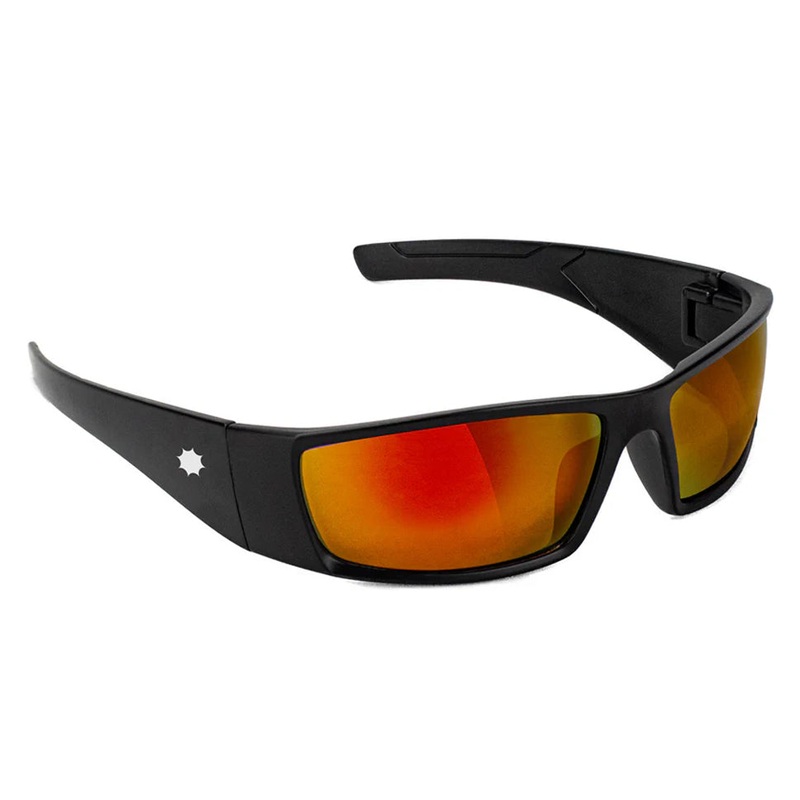 Glassy Sunglasses Peet Polarized Sunglasses Black/ Red Mirror One size fits all