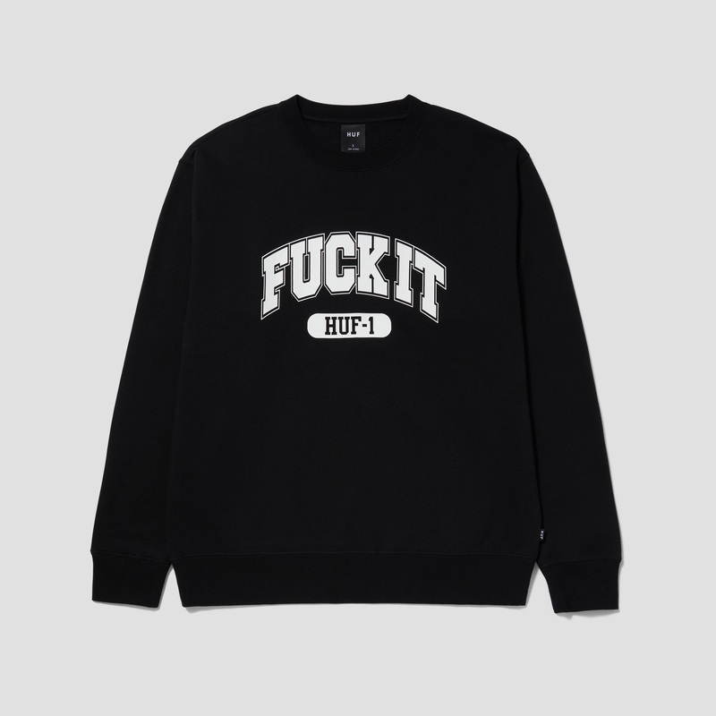 Huf Fuck It Crewneck Black Small