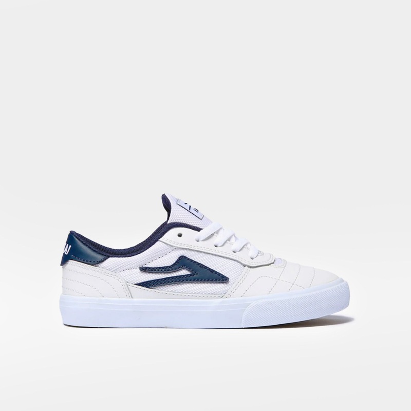 Lakai Cambridge Kids Shoe – White / Navy Youth UK 13