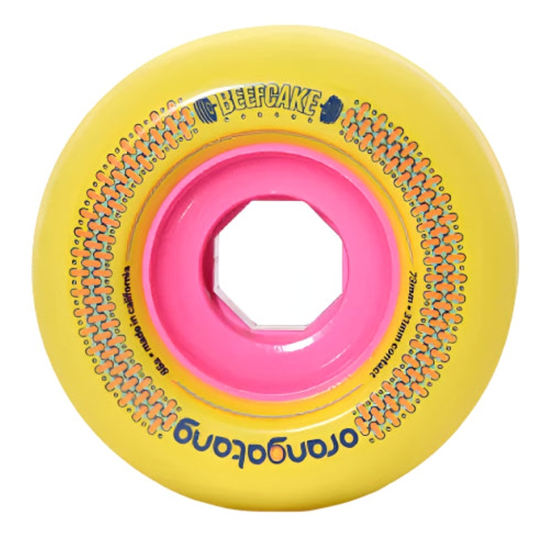 Orangatang Beefcake Wheels Yellow/Pink 73MM 86A 73mm