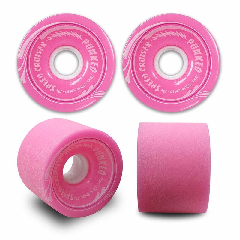 Punked Speed Cruiser in Solid Pink 71mm/78A Longboard Wheels