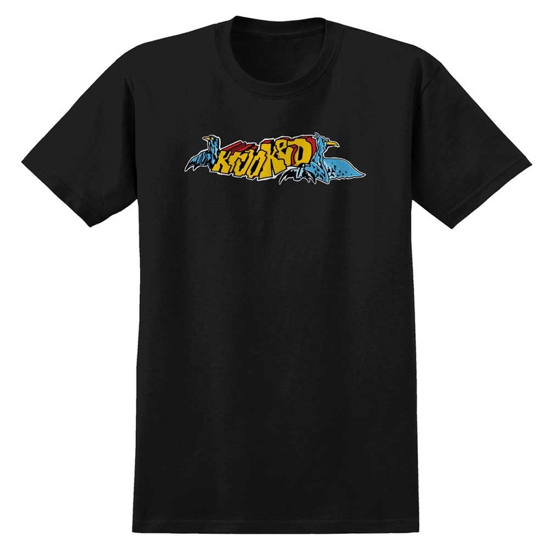 Raptors Black Tee Krooked Skateboards MD