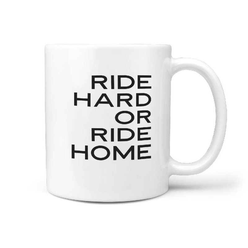 Ride Hard or Ride Home – Coffee Mug for Skateboarder Longboarder
