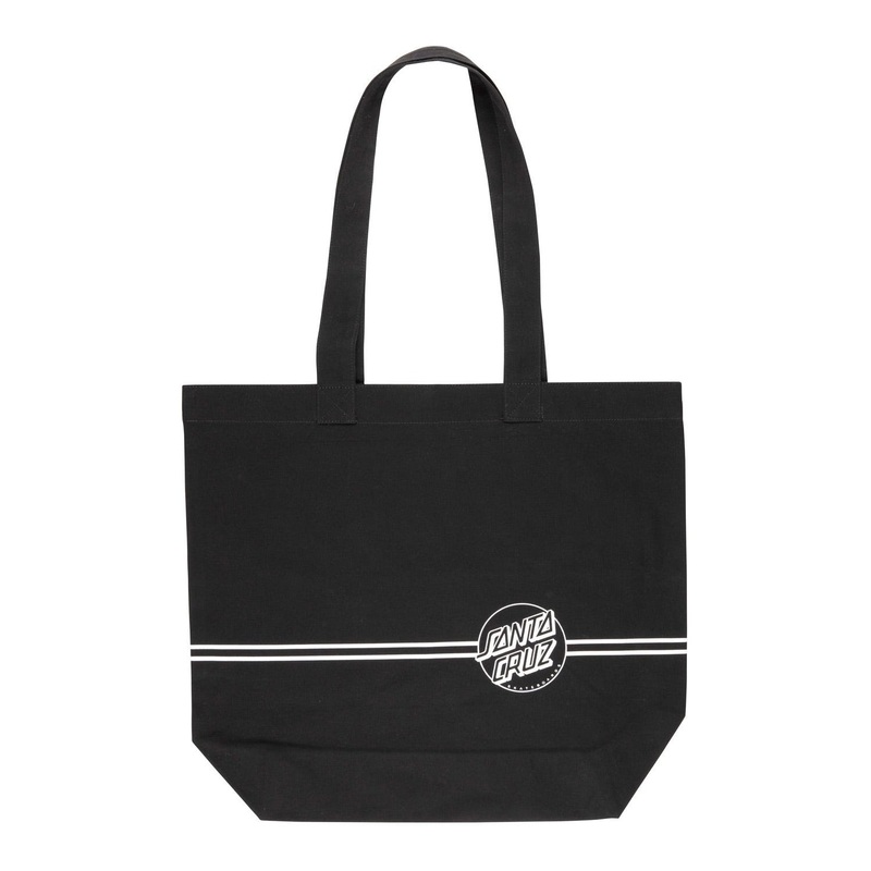 Santa Cruz Opus Dot Stripe Tote Bag – Black / Unbleached Cotton