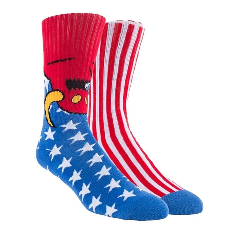 Toy Machine American Monster Red/Blue Skateboard Socks American Monster Red/Blue One Size
