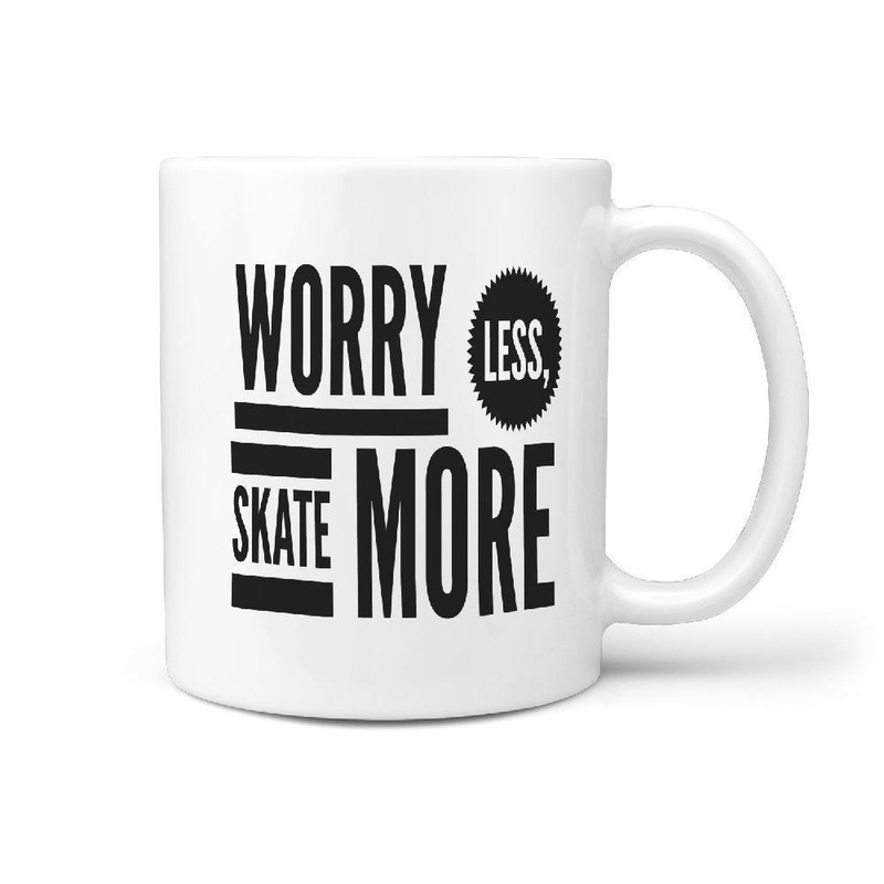 Worry Less, Skate More | Funny Skateboarding Coffee Mug Gift Idea