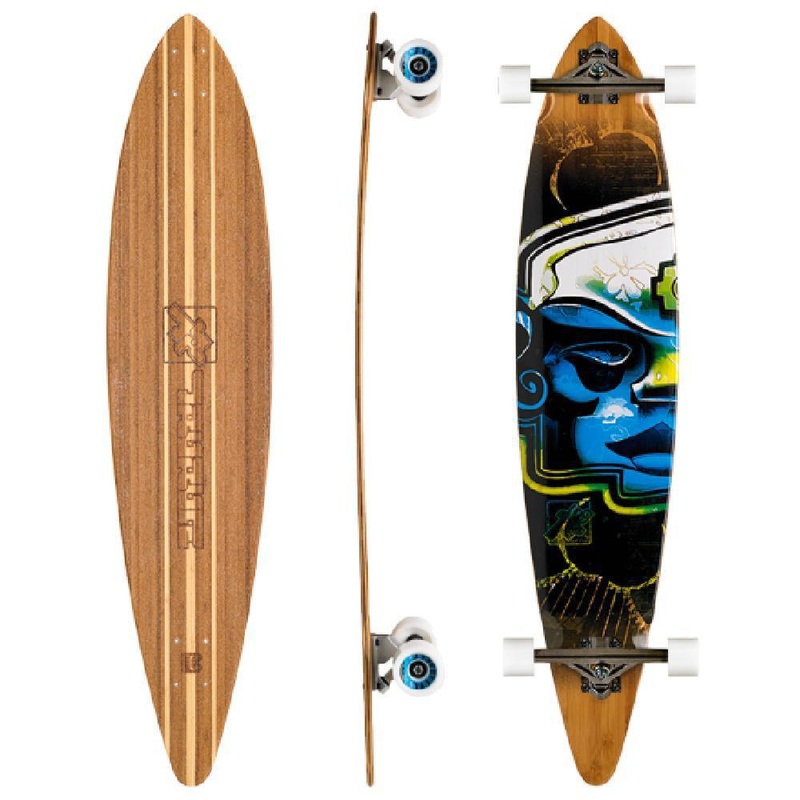 Bamboo Mayan Head Trurute 44″ Pintail Longboard Deck Only