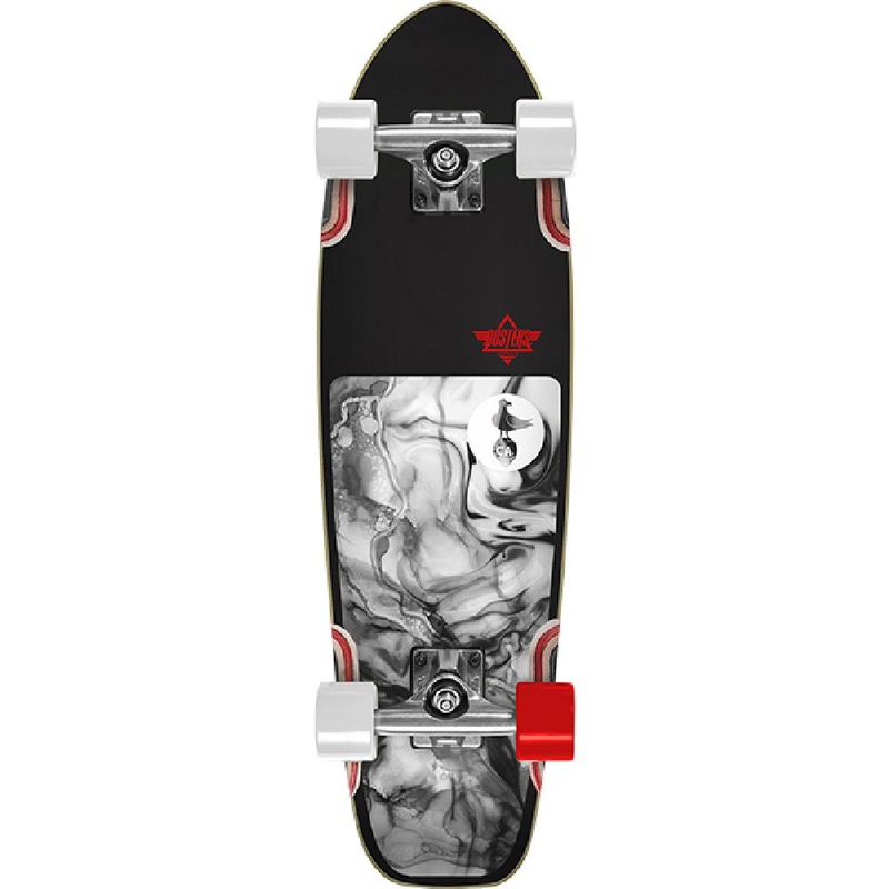 Dusters Bird Lava Black/White 25″ Cruiser Longboard Complete