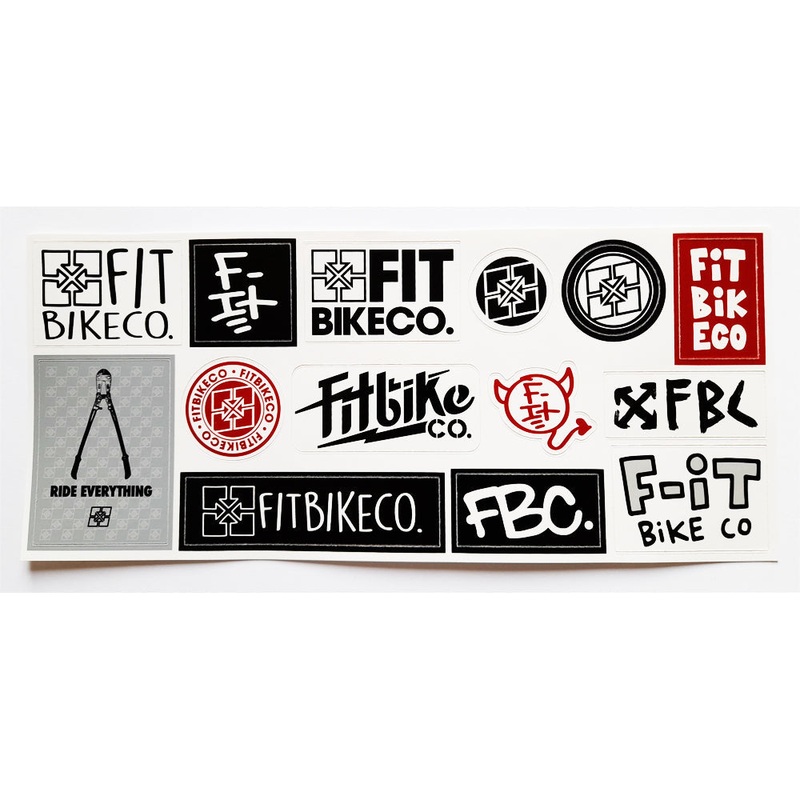 Fit Bike Co. BMX Sticker / Decal Sheet 2022 – 14 Stickers