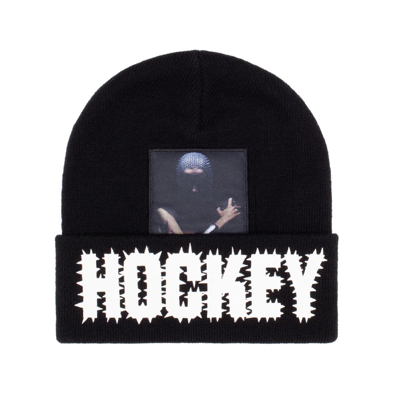 Hockey Back Crack Beanie Black One Size Fits All
