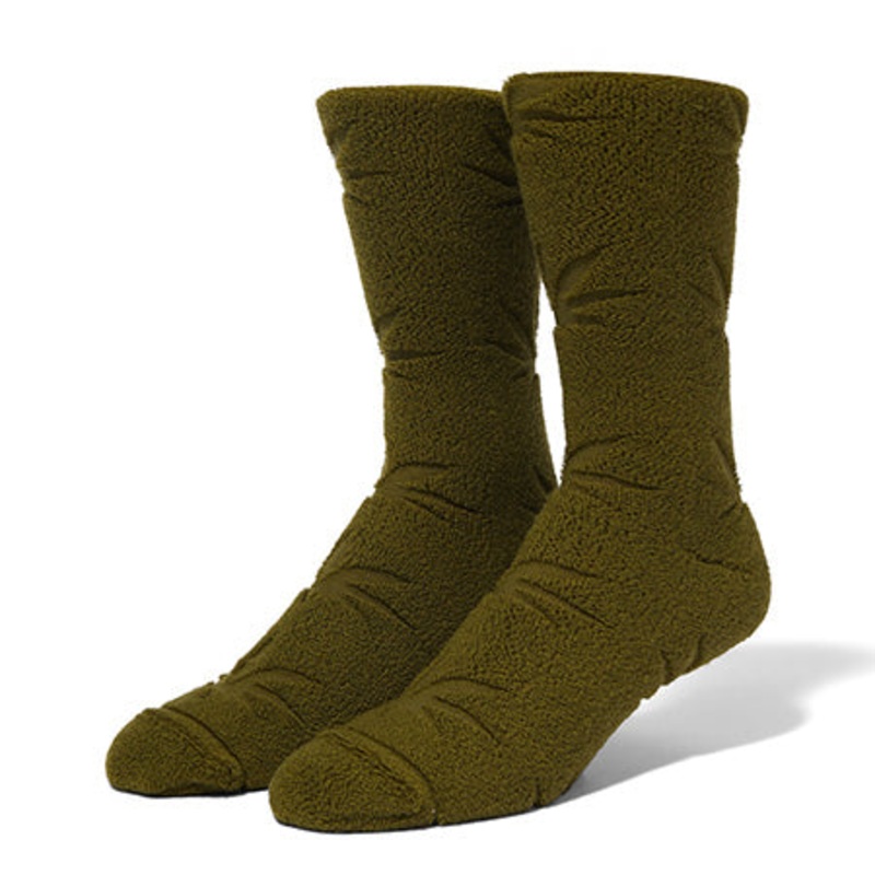 HUF Reverse Weave Plantlife Crew Socks Olive One size fits all