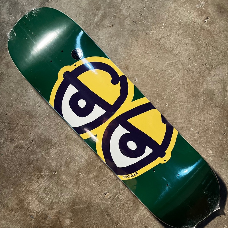 Krooked Skateboards – Team Eyes Deck – 8.5″ Green