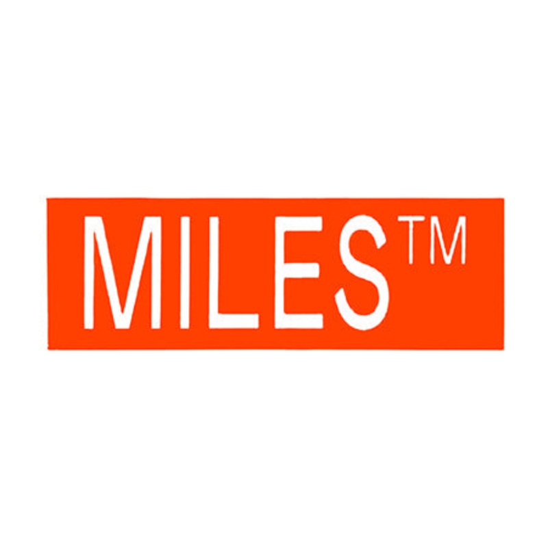 Miles Logo Sticker Safety Orange 6″