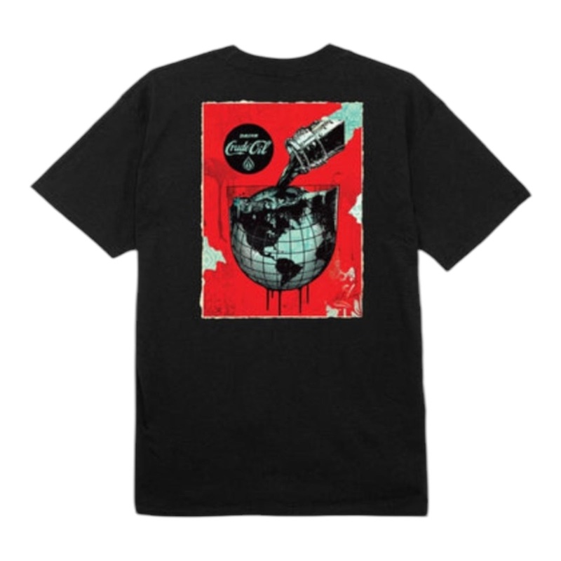 OBEY DRINK CUDE OIL CUP T SHIRT BLACK S