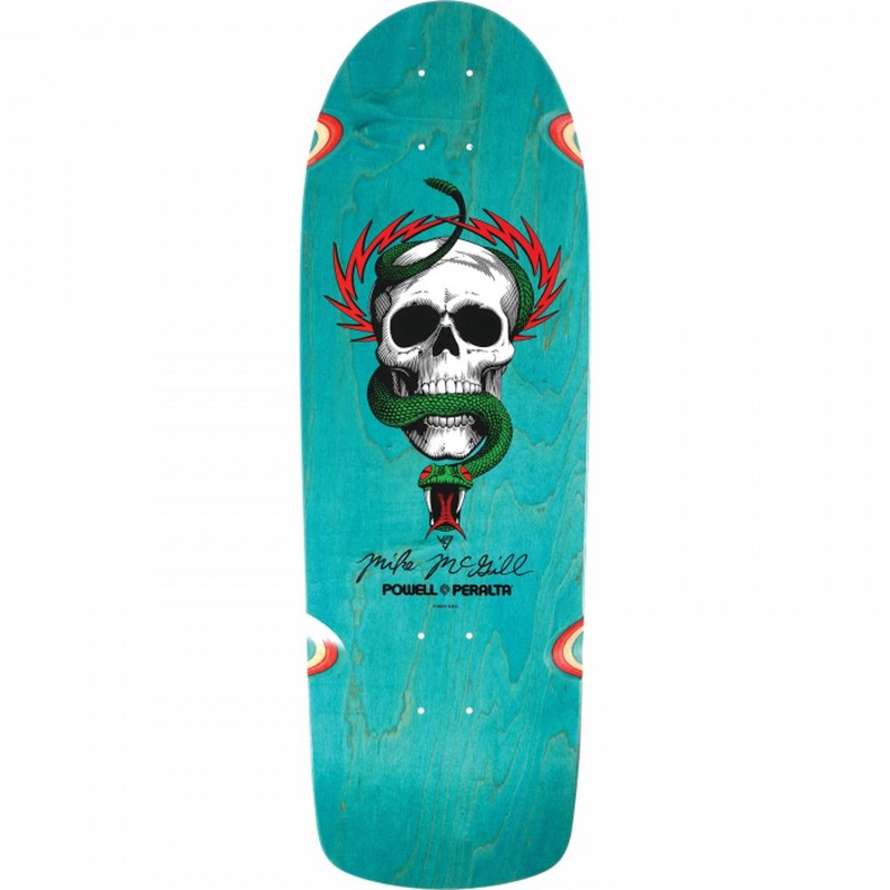 Powell Peralta Mcgill Skull/Snake 10″ Teal Stain Skateboard Deck