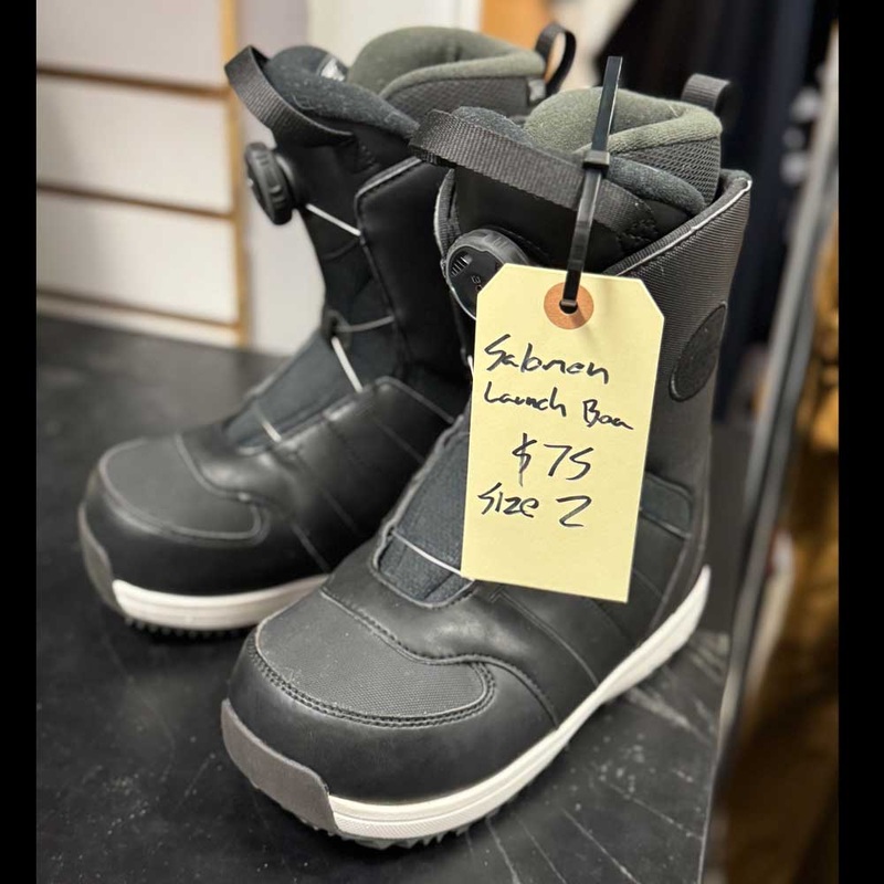Pre Owned Salomon Launch Boa Youth Snowboard Boots – Size 2K 2K