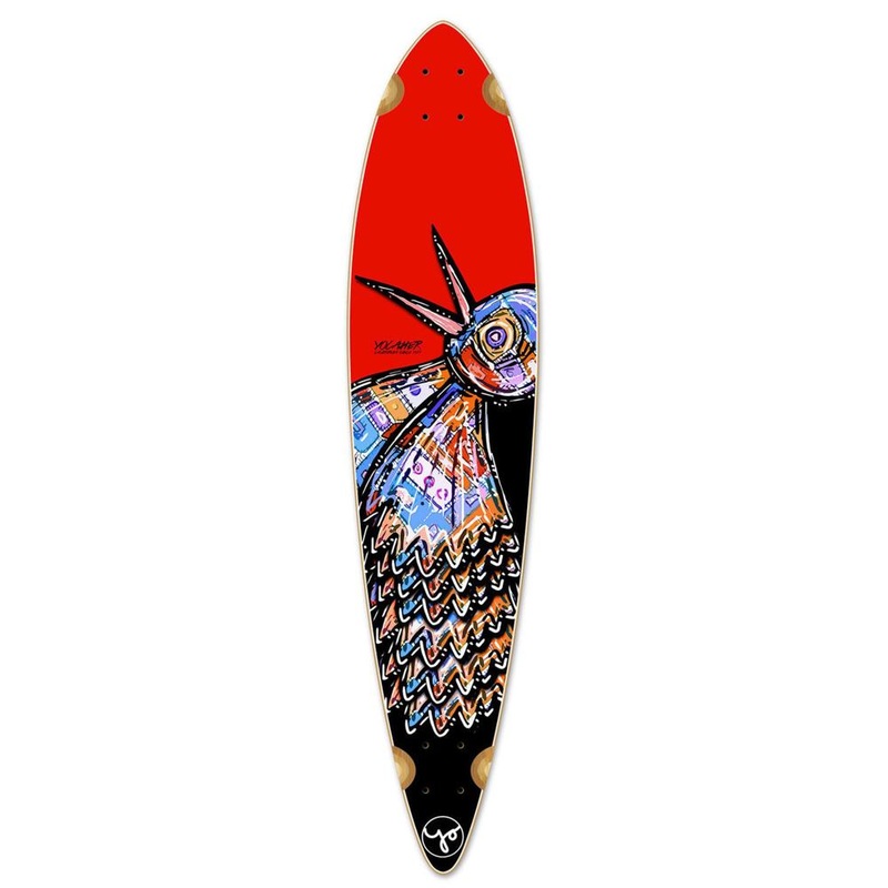 Punked Pintail Longboard Deck – The Bird Red Deck
