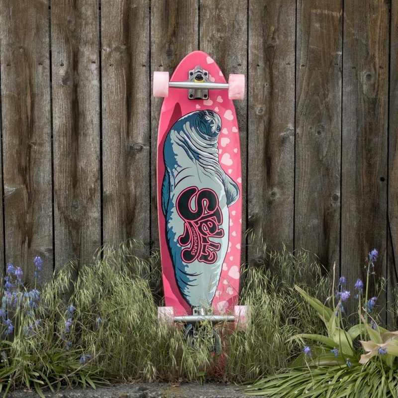 Stella Cute Sexy Sea Lion 38 Kicktail Longboard Complete