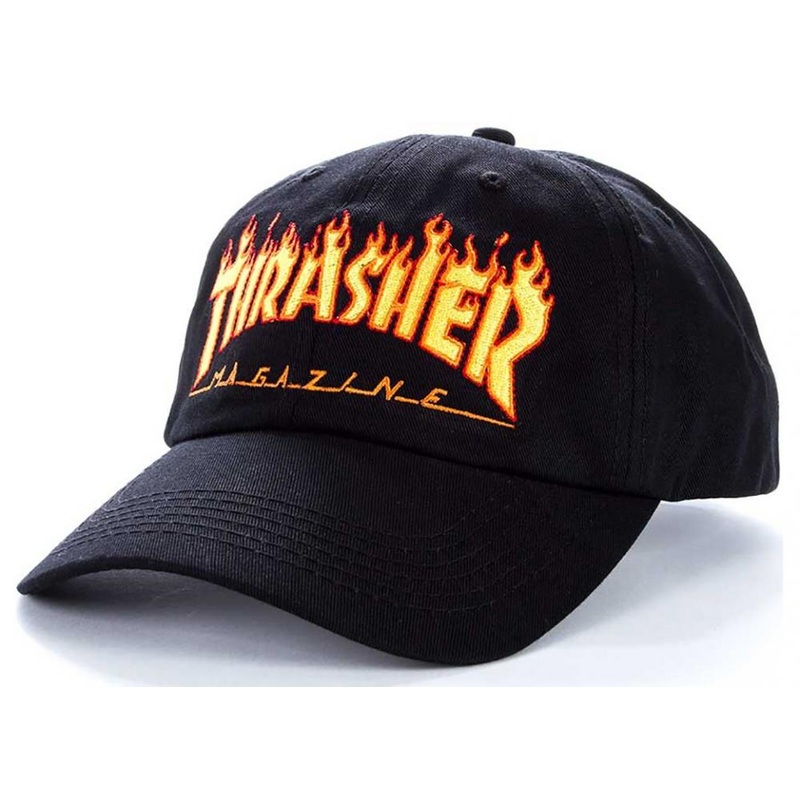 Thrasher Flame Old Timer Cap – Black