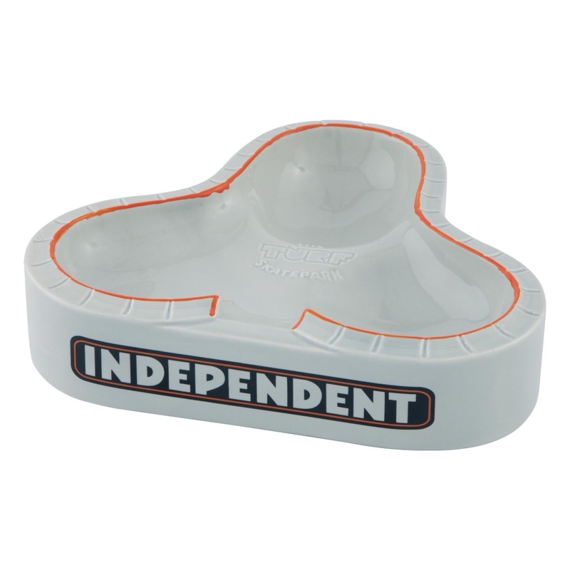 Turf Clover Bowl Independent Ceramic Valet Grey/Orange OS