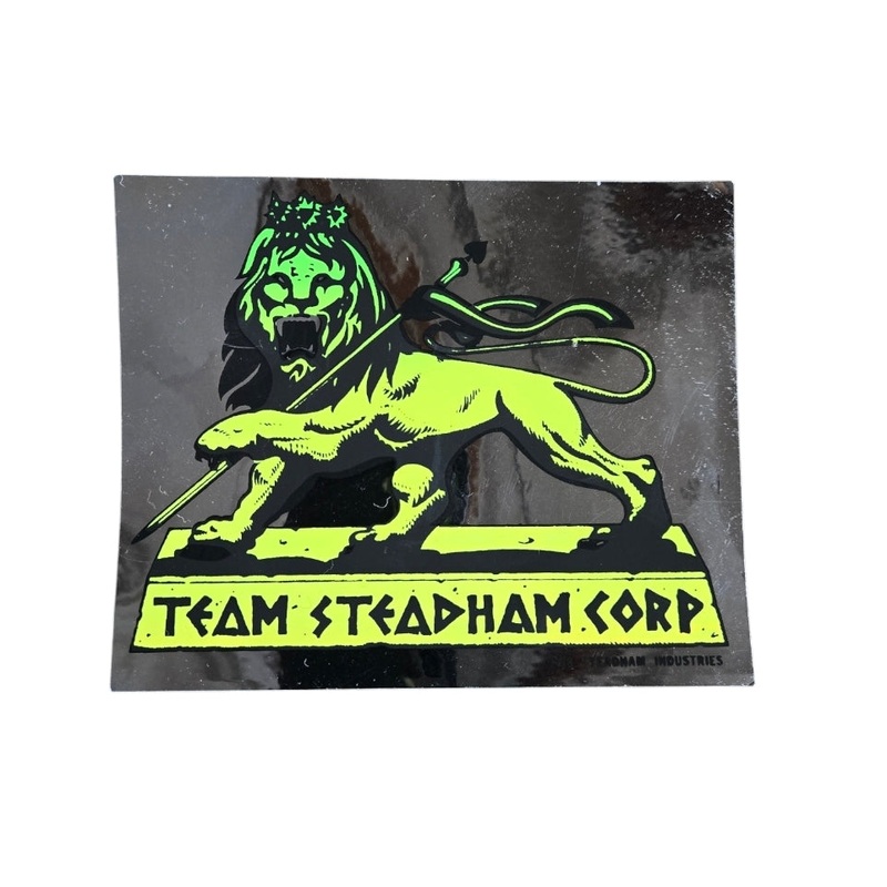 Vintage 80s Steve Steadham STICKER – CHROME