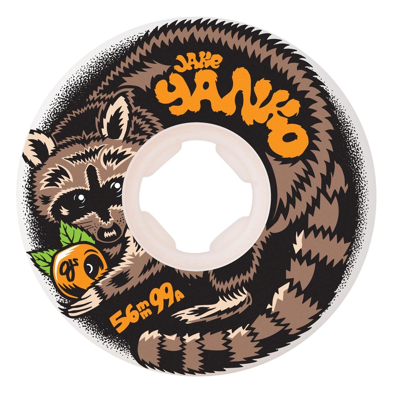 56mm Jake Yanko Night Panda Elite Chubbies 99a OJ Skateboard Wheels White 56mm