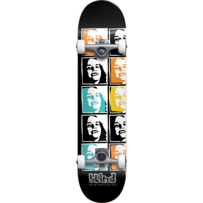 Blind Skateboards Psychedelic Multi Girl Black Mid Complete Skateboards Soft Wheel – 7.625″ x 31.8″