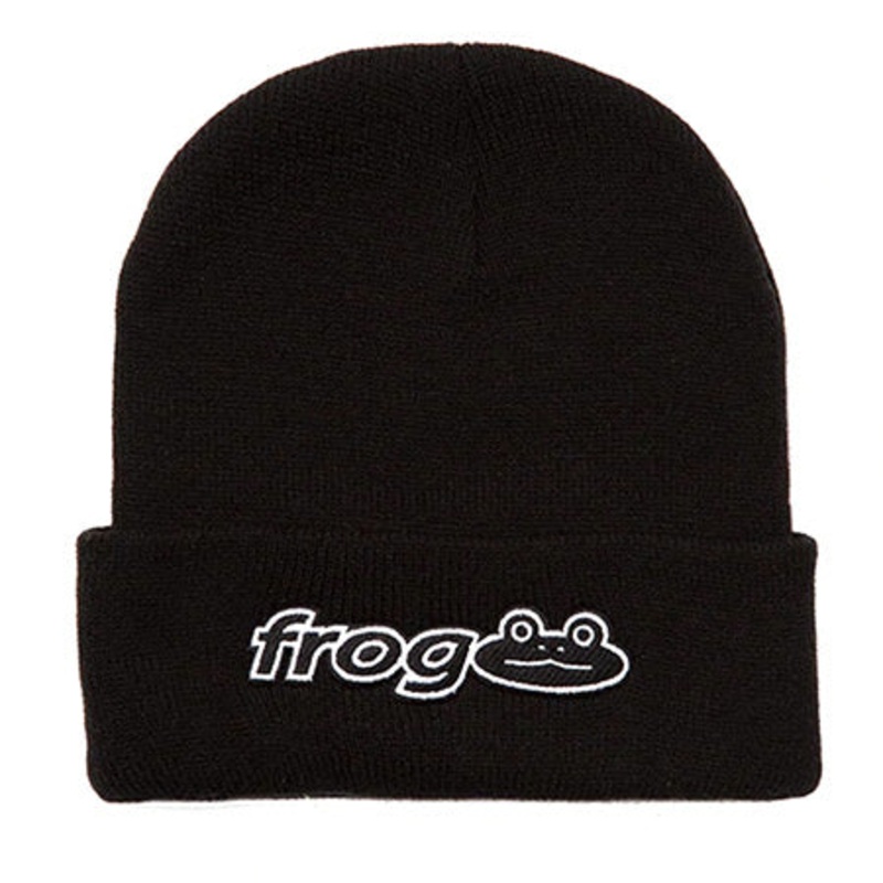 Frog Skateboards Work Logo Beanie Black One size fits all