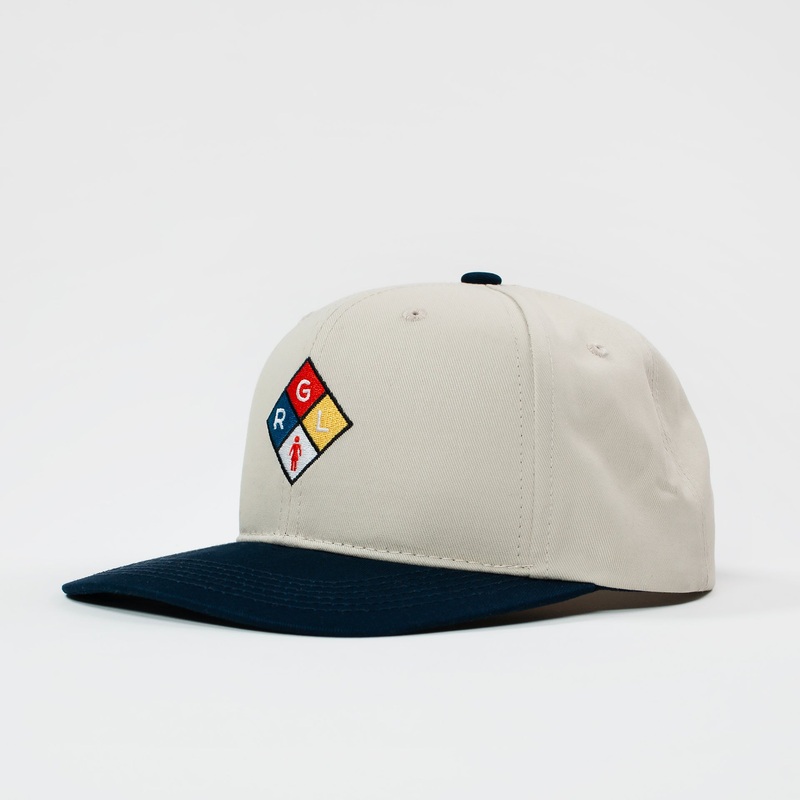 Girl Caution 6-Panel 2 Tone Hat – Sand/Navy