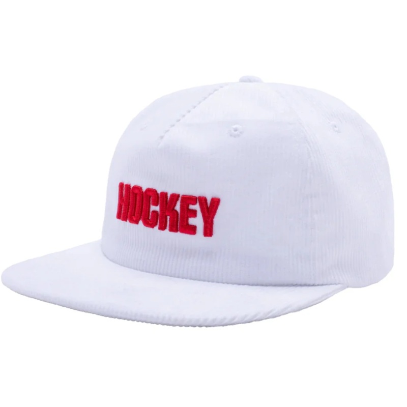 Hockey Skateboards “White Corduroy Logo” Snapback Hat