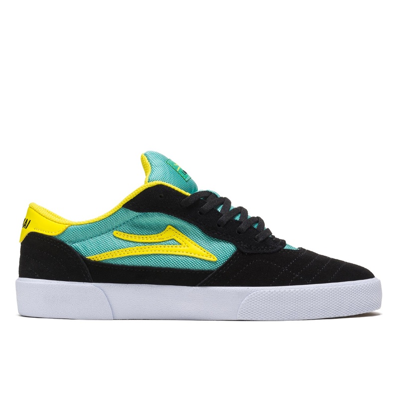 Lakai Cambridge Skate Shoes – Black/Teal Suede UK 7