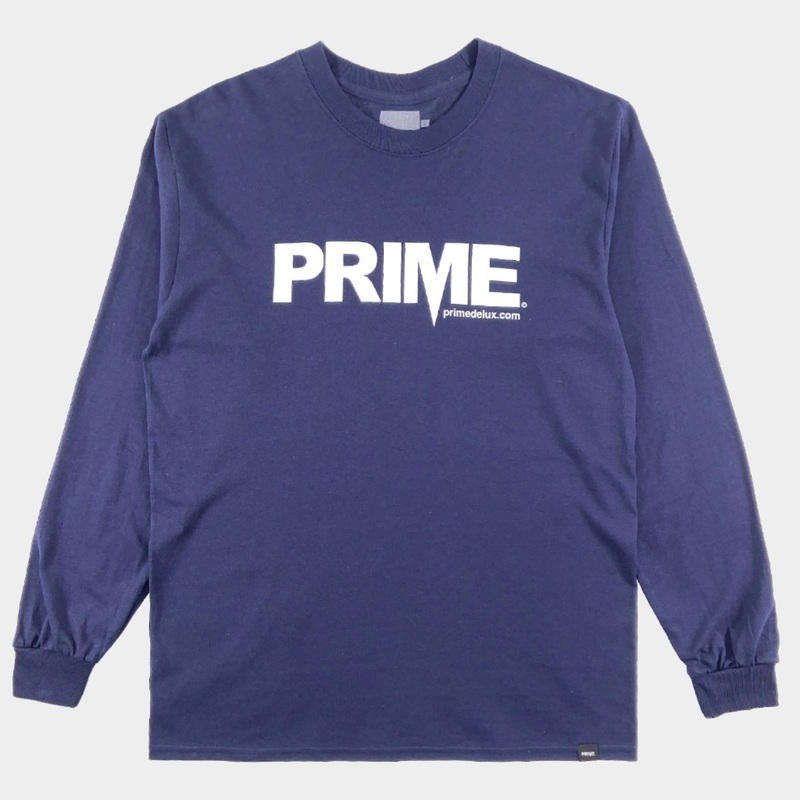 PRIME DELUX OG PREMIUM LONG SLEEVE T-SHIRT – NAVY / WHITE S
