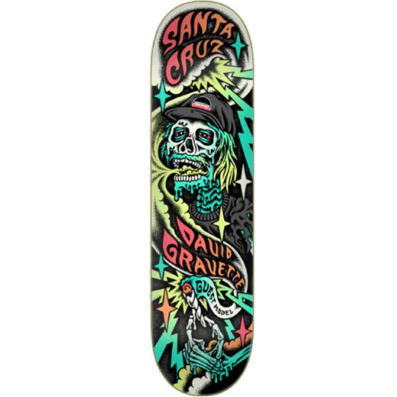 Santa Cruz David Gravette Hippie Skull Skateboard Deck 8.3″ 8.3″
