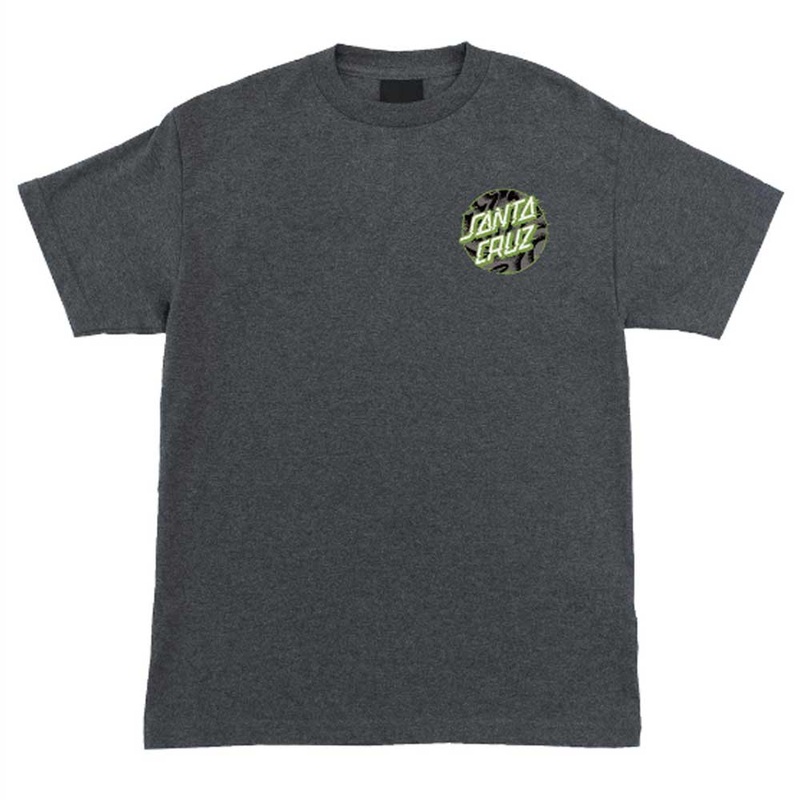 Santa Cruz Tee Vivid Slick Dot Premium Eco Charcoal Heather SM
