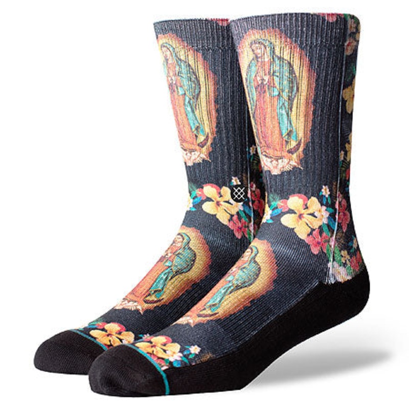 Stance Madre Santa Crew Socks Black Large
