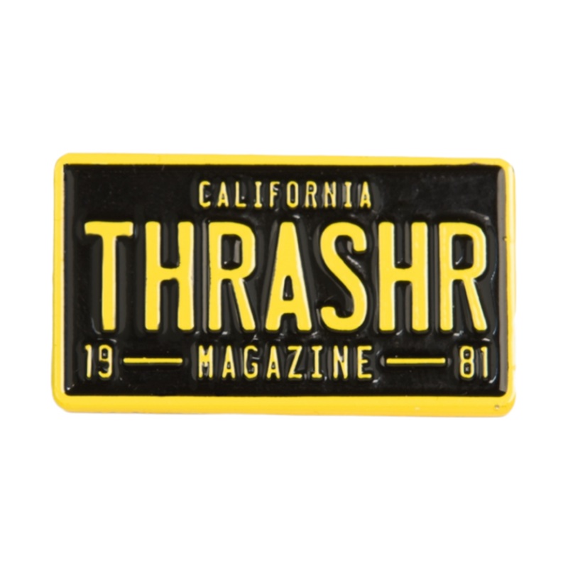 THRASHER LICENSE PLATE LAPEL PIN OS