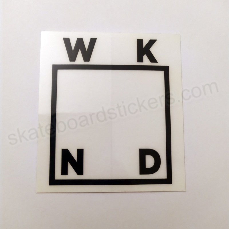 WKND Skateboard Sticker – 6.5 cm x 6 cm approx