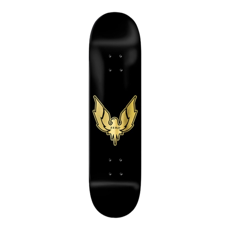 Zero Skateboards Firebird Black / Gold Foil Skateboard Deck 8.25″ 8.25