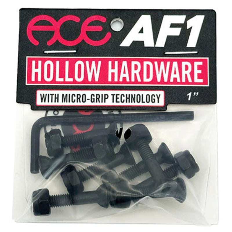 Ace Trucks Hollow Allen Bolts with Grippers Hardware Black 7/8″