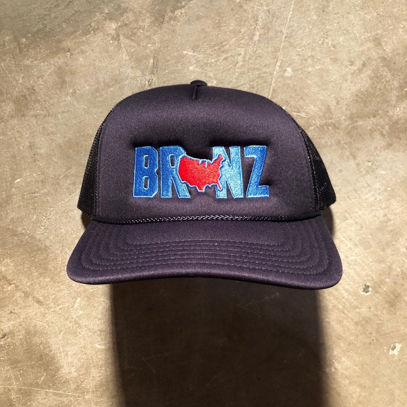 Bronze 56K – BRNZ Mesh Snapback Trucker Hat – Navy