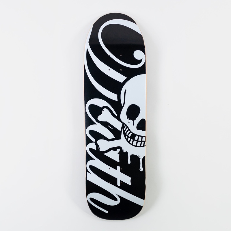 Death 8.625″ Script Square Tail Pool Deck – Black/ White 8.625″