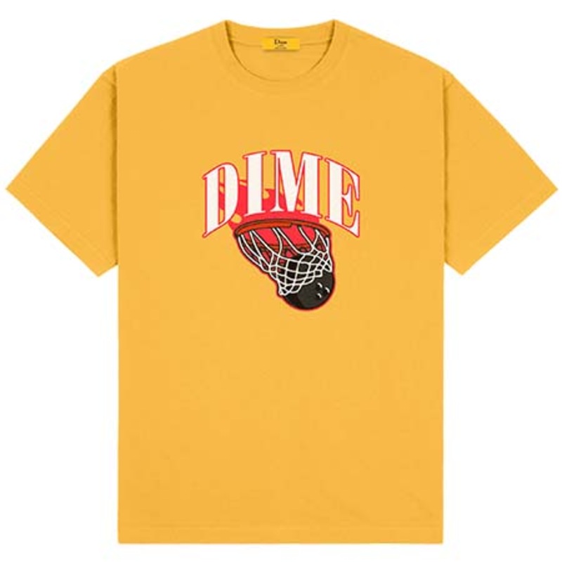 Dime Basketbowl T Shirt Dark Yellow Medium