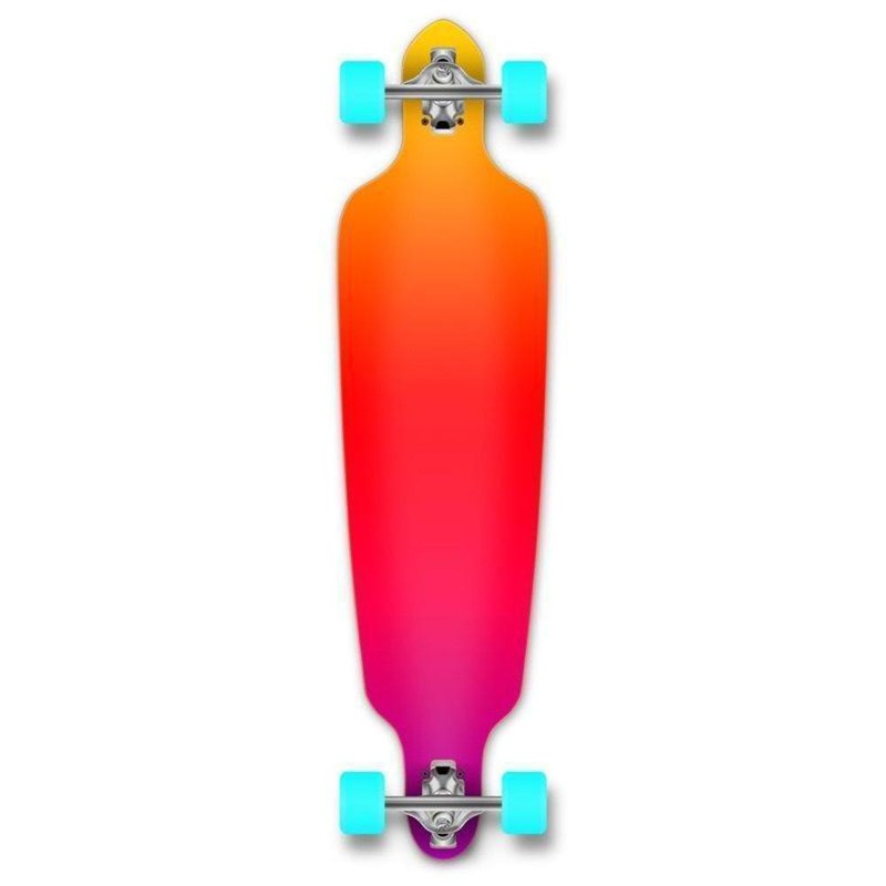 Drop Through Longboard Gradient Pink 41″ Graphic from Punked Complete