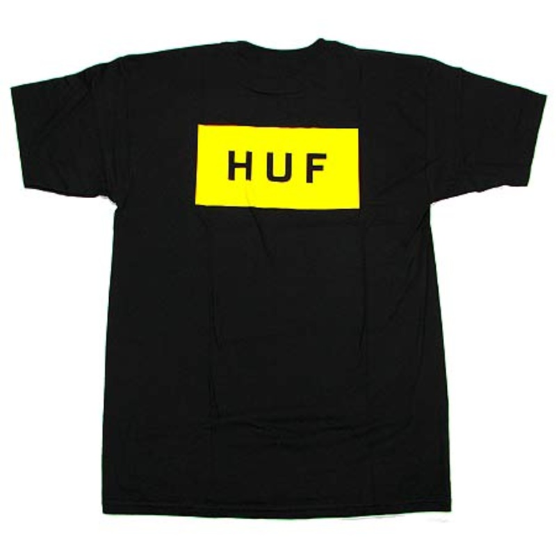 HUF Bar Logo T Shirt Black Small