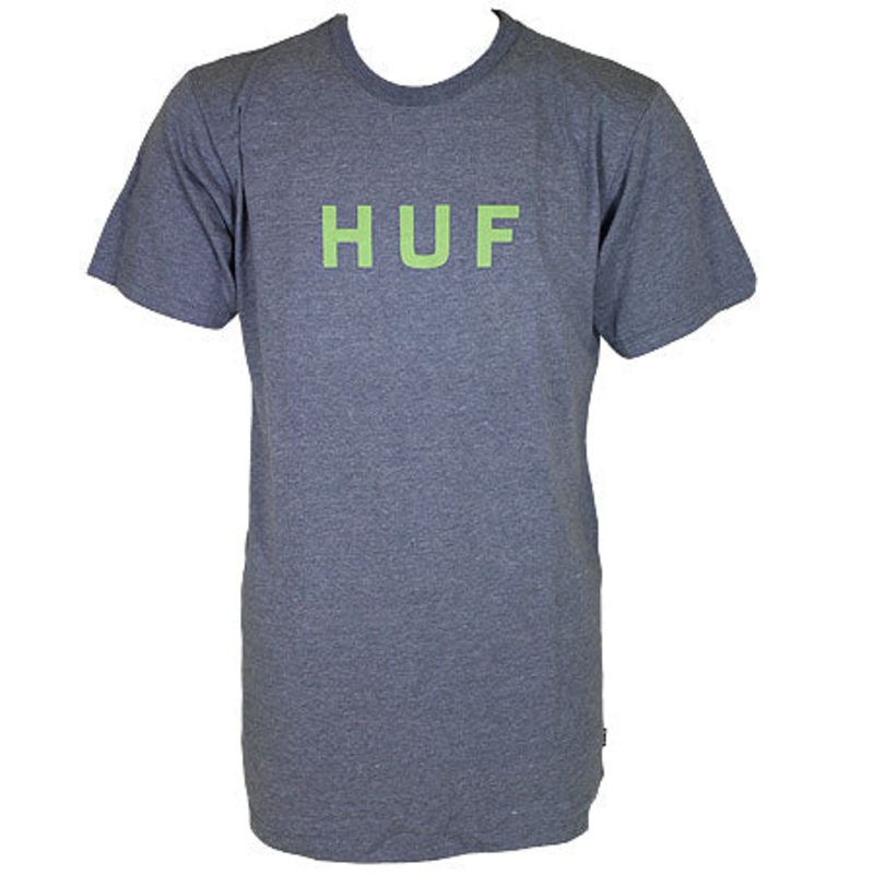 HUF Original Logo T Shirt Grey Heather Medium