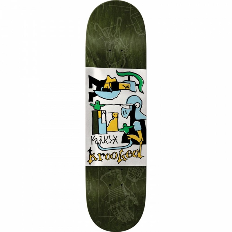 Krooked Knox Grenadier 8.28″ Green Skateboard Deck