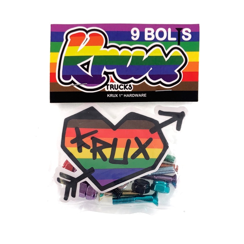 Krux Krome – Rainbow Phillips Bolts – 1”