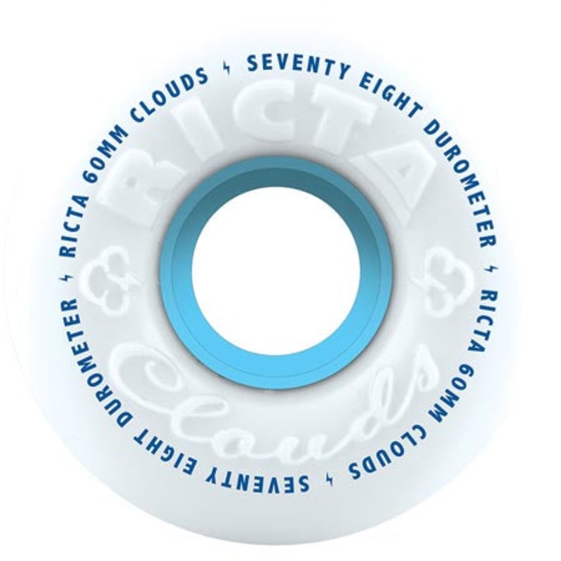 RICTA CLOUDS 78A SKATEBOARD WHEELS 60MM 60mm White
